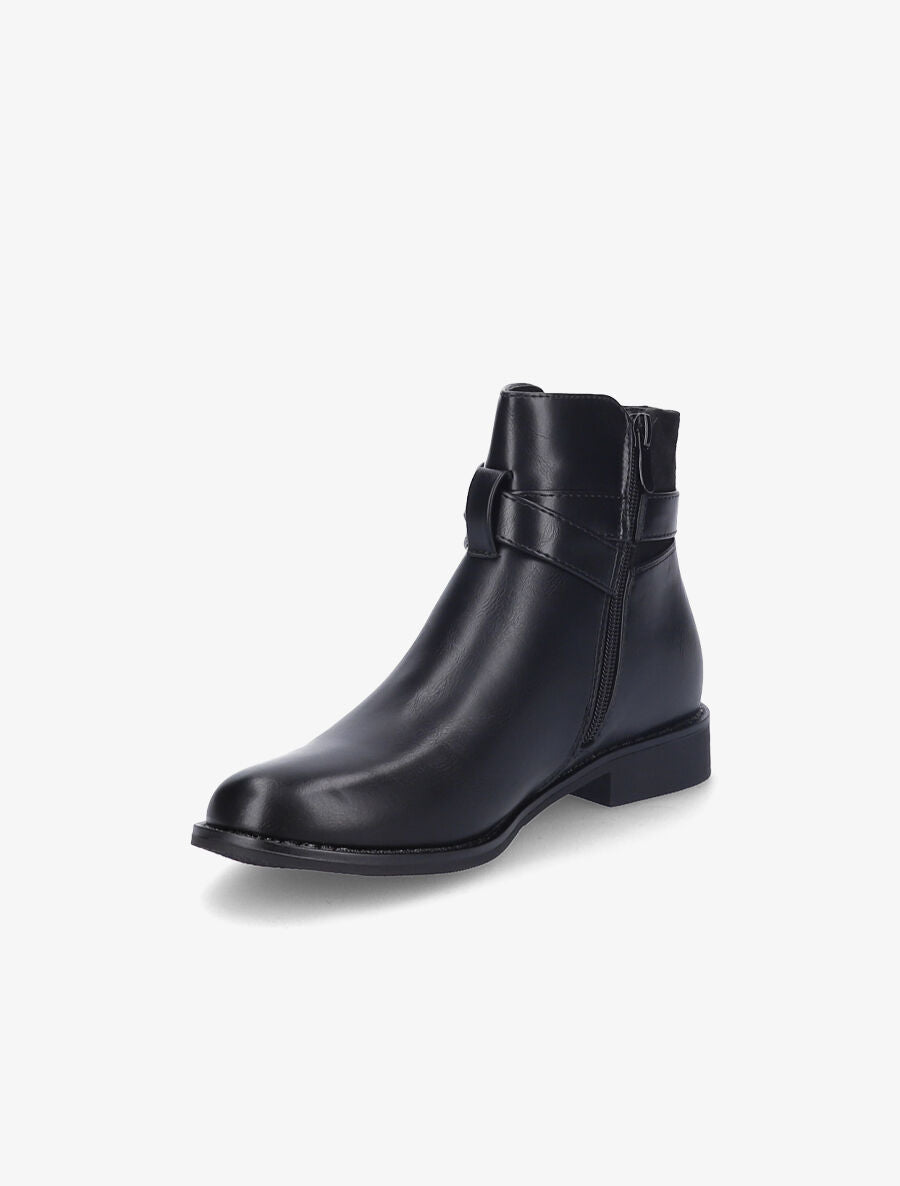 Bottines bimatière à détail suédé - Noir - 4