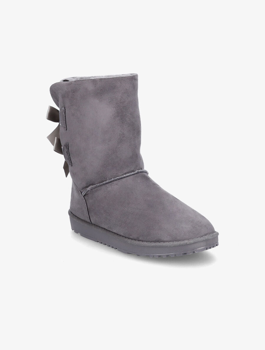 Boots fourrées à double flots - Gris foncé - 2