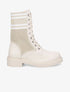 Rangers en toile et simili style chaussette - Beige - 5