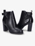 Bottines à talon et bride - Noir - 1