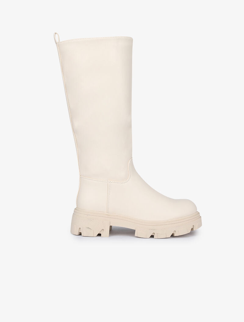 Bottes à semelles crantées - Beige - 1