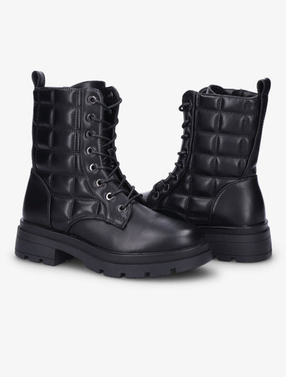 Boots matelassées et crantées - Noir - 4