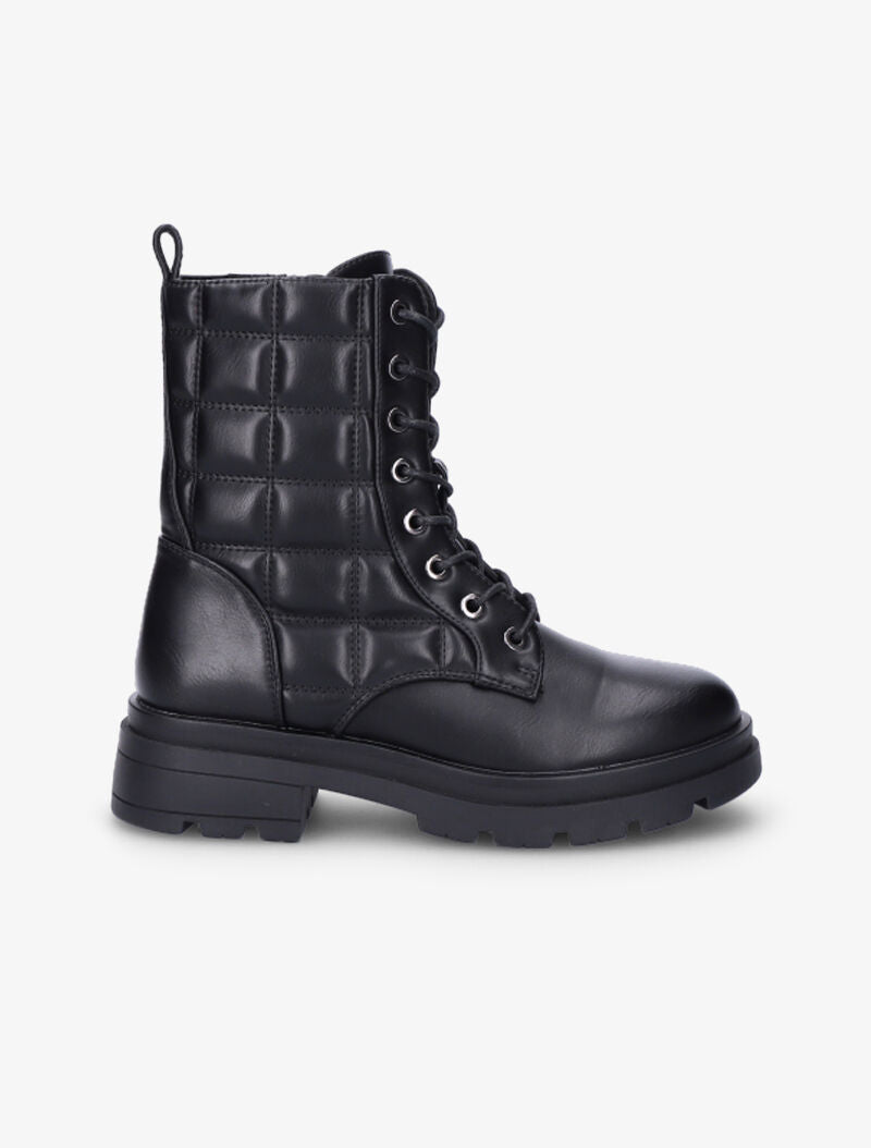 Boots matelassées et crantées - Noir - 5