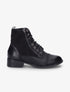 Bottines lacées à zip décoratif - Noir - 6