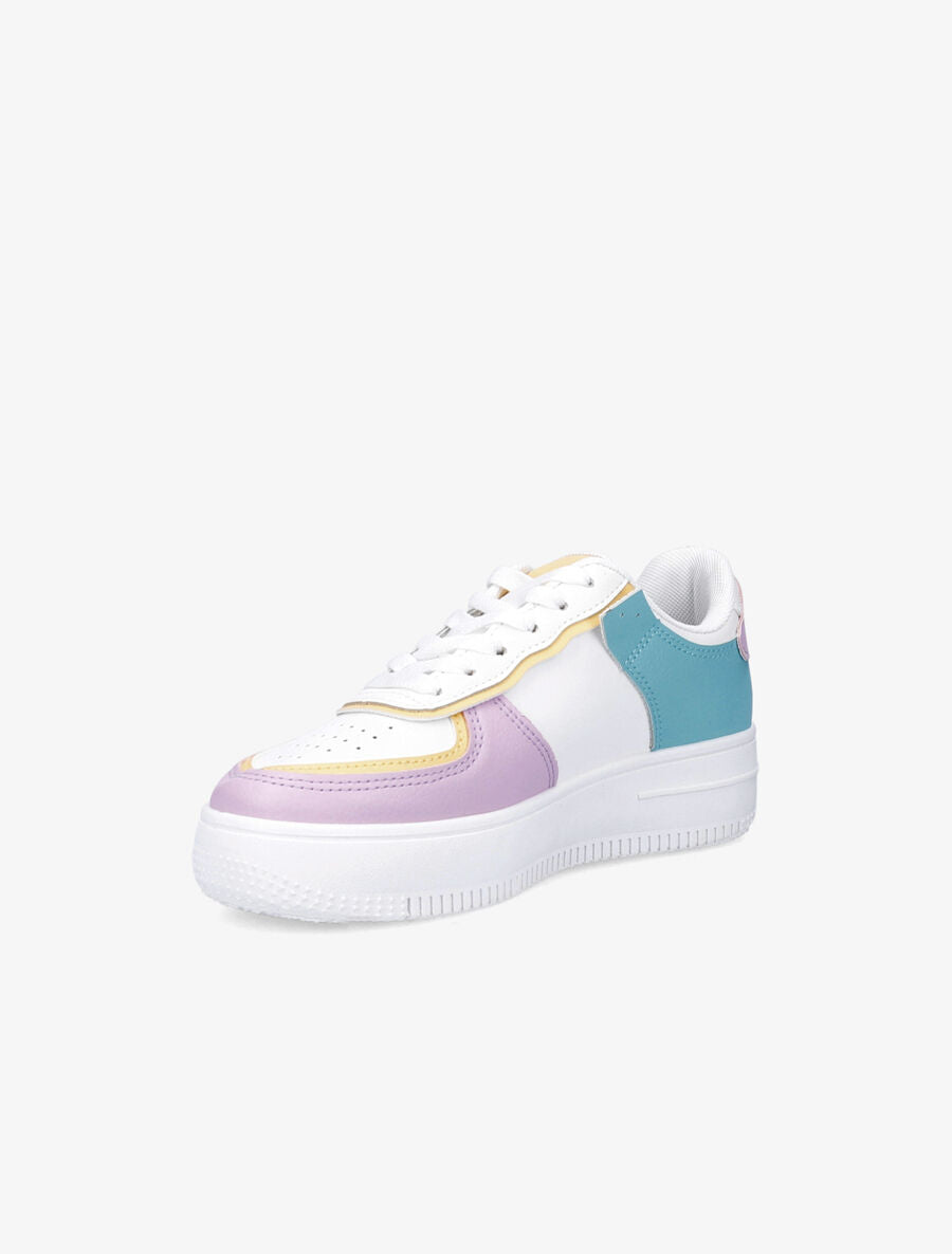 Sneakers à empiècements contrastants - Lilas/vert d&