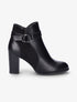 Bottines bi-matière à bride à boucle - Noir - 5