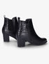 Bottines à contrefort croco et à bouts pointus - Noir - 1