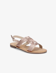 Nu-pieds à ganses entrelacées - Champagne - 1