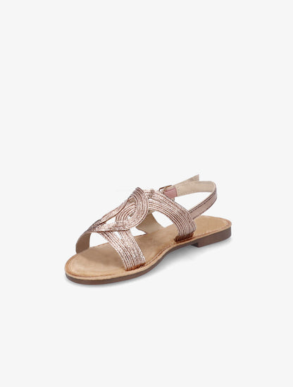 Nu-pieds à ganses entrelacées - Champagne - 3