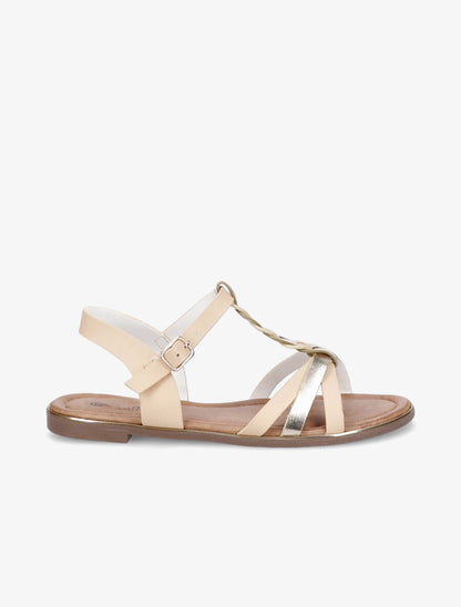 Nu-pieds à ganses tressées - Beige - 2
