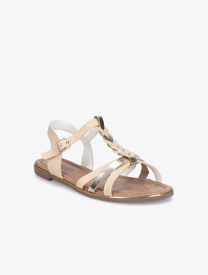 Nu-pieds à ganses tressées - Beige - 5
