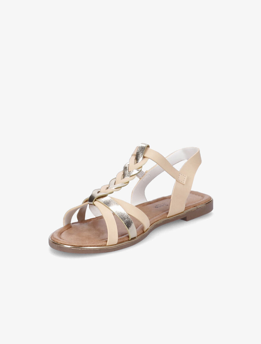 Nu-pieds à ganses tressées - Beige - 3