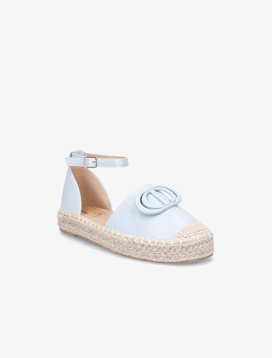 Espadrilles en simili à plateforme - Bleu ciel - 2