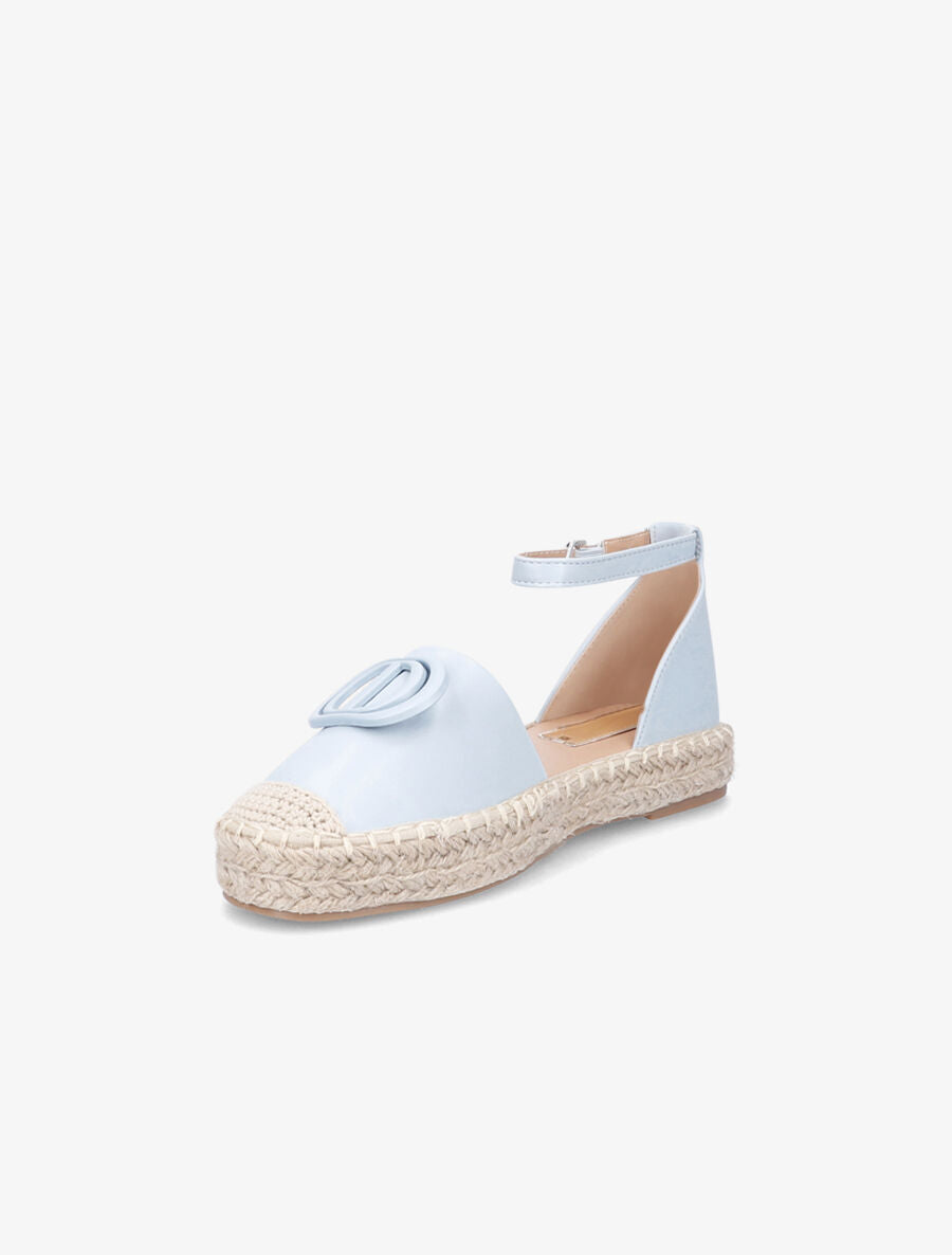Espadrilles en simili à plateforme - Bleu ciel - 3