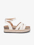 Sandales simili à plateforme stylisée - Beige - 1