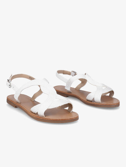 Nu-pieds à ganses torsadées - Blanc - 4