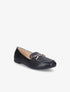 Mocassins à boucle en simili tressé - Noir - 5