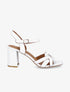 Sandales vernies à ganses entremelées - Blanc - 5