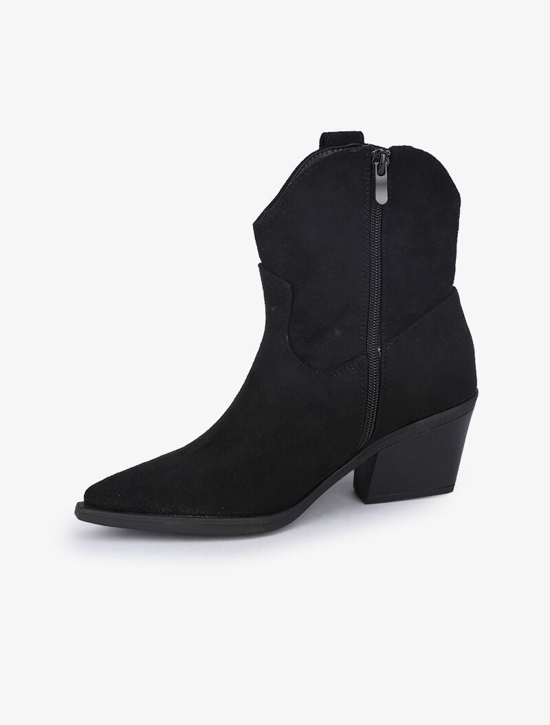 Santiags mi-hautes à franges - Noir - 4