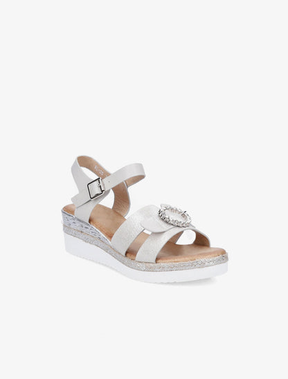 Nu-pieds en simili à ganses ornées d&