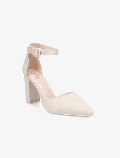 Sandales pointues en suédine - Beige - 2