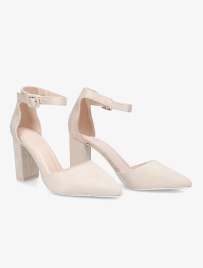 Sandales pointues en suédine - Beige - 4