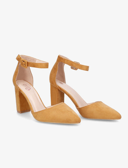 Sandales pointues en suédine - Camel - 4