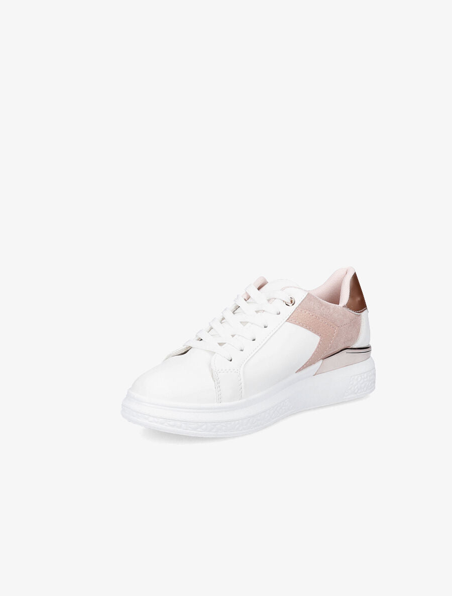 Sneakers à détail métallique - Rose - 3
