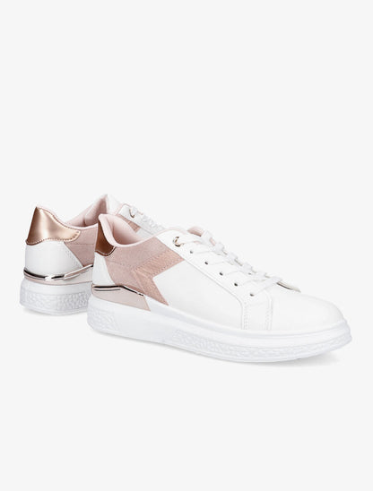 Sneakers à détail métallique - Rose - 4