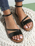 Nu-pieds à double brides - Noir - 1