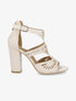 Sandales ajourées en suédine - Beige - 1