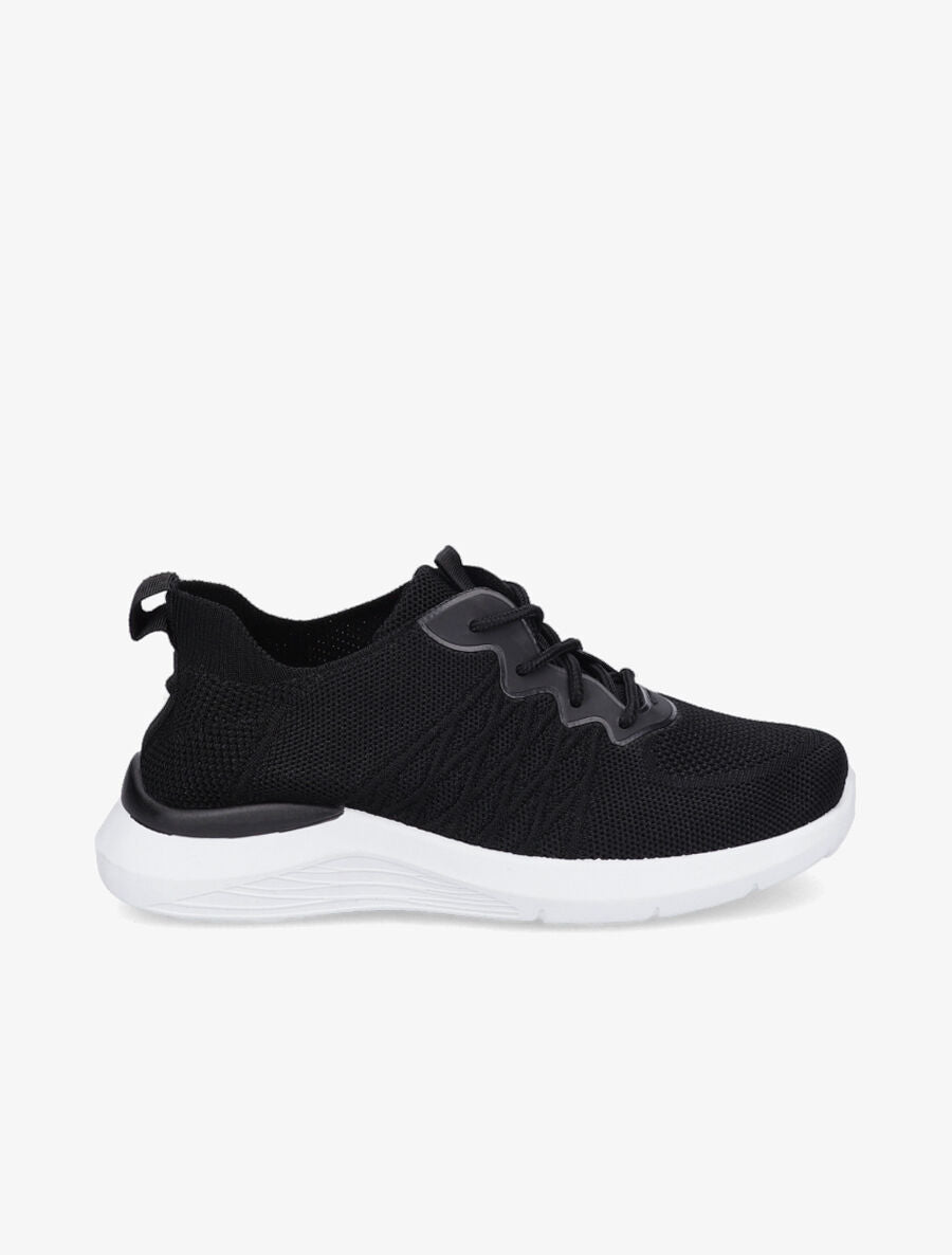 Baskets en mesh à lacets - Noir - 1