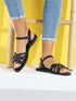 Nu-pieds classiques à ganses entrecroisées - Noir - 1