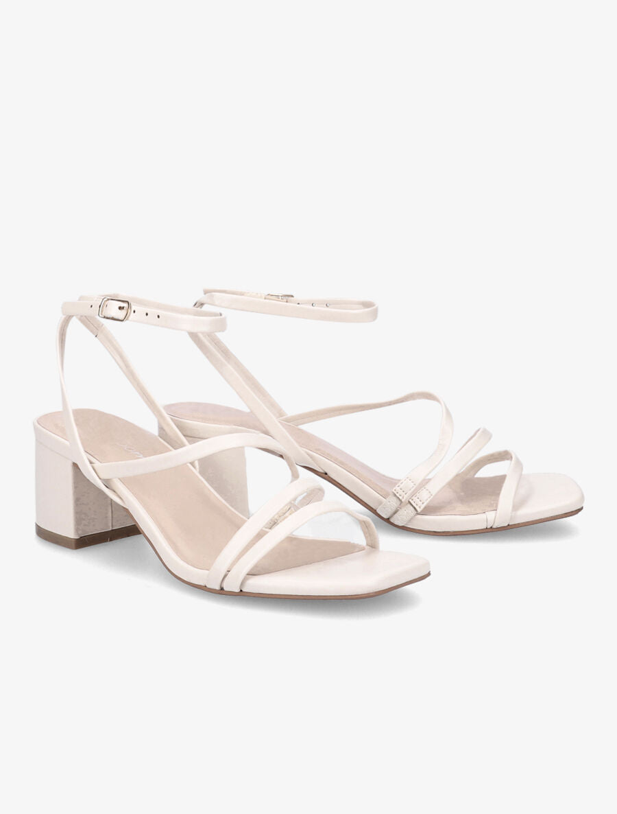 Sandales classiques à ganses et brides fines - Beige - 4