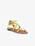Nu-pieds à double brides et empiècement métallique - Vert olive - 5