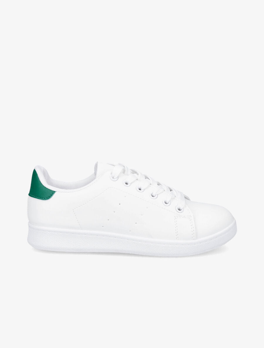 Sneakers à contrefort contastant - Vert - 5