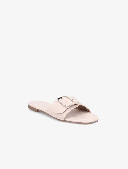Mules plates à boucle carrée - Rose - 2