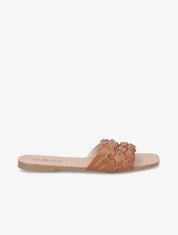 Claquettes à ganses tressées - Camel - 1