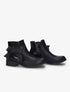 Bottines à contrefort vernis et croco - Noir - 5