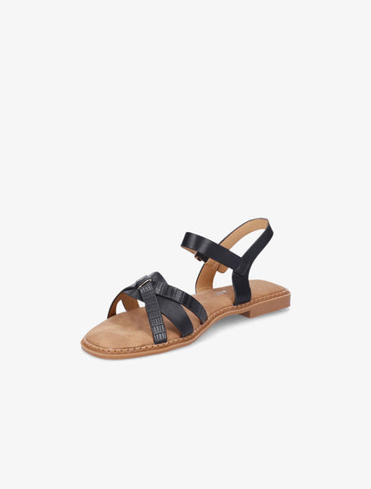 Nu-pieds à ganses texturées - Noir - 3