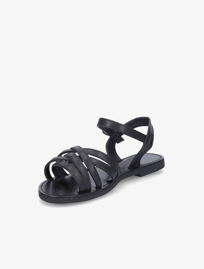 Nu-pieds classiques à ganses entrecroisées - Noir - 4