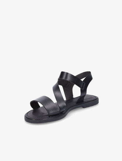 Nu-pieds à bride en biais - Noir - 4