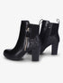 Bottines à talons et contreforts pailletés - Noir - 1