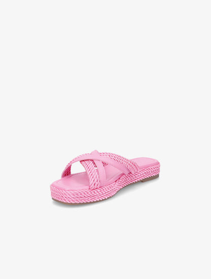 Claquettes à ganses croisées - Rose - 3