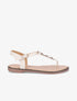 Nu-pieds à plaques dorées - Beige - 5
