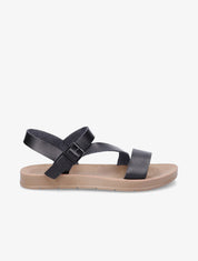 Nu-pieds bride en diagonal - Noir - 1