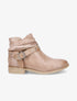 Bottines à sangles cloutées et tressées - Camel - 1