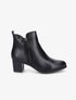Bottines à contrefort effet osier et double zips - Noir - 1