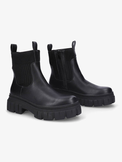 Boots côtelées style motard - Noir - 4
