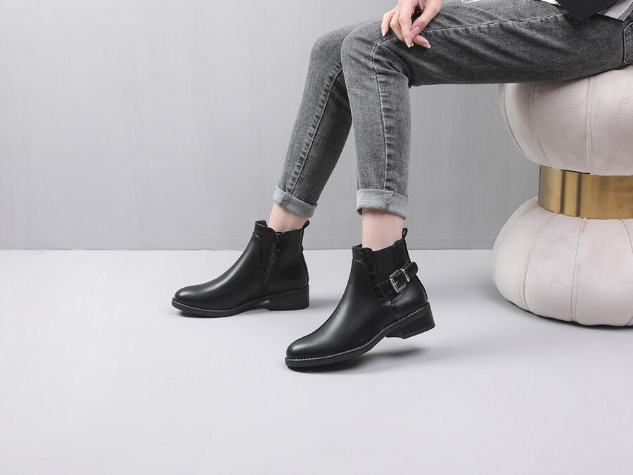 Bottines à boucle maillon - Noir - 5